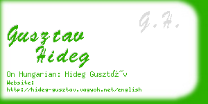 gusztav hideg business card